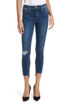 Women's Frame Le High High Waist Staggered Hem Slim Jeans - Blue