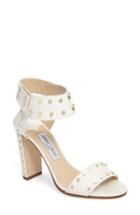 Women's Jimmy Choo Veto Studded Ankle Cuff Sandal .5us / 34.5eu - White