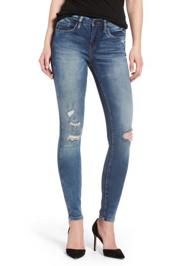 Women's Blanknyc Cofffee Nap Ripped Skinny Jeans - Blue