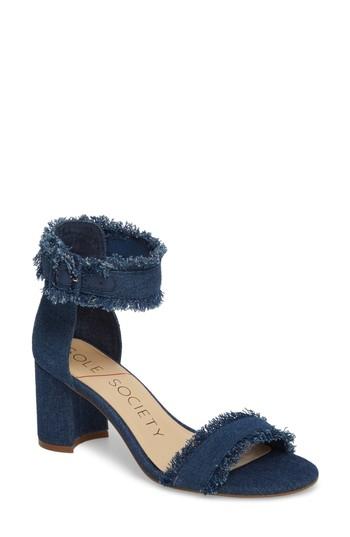 Women's Sole Society Helgah Fringe Sandal .5 M - Blue