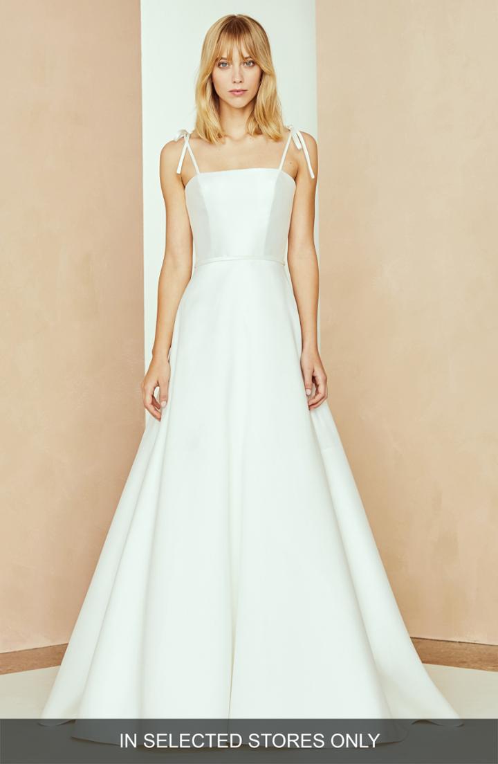 Women's Nouvelle Amsale Kayla Mikado Ballgown, Size In Store Only - Ivory