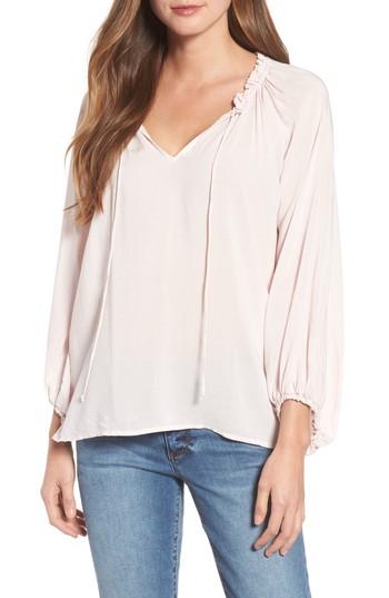 Women's Velvet By Graham & Spencer Challis Peasant Sleeve Blouse - Pink