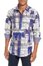 Men's Robert Graham Dogwood Classic Fit Print Sport Shirt, Size - White