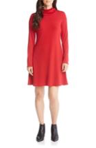 Women's Karen Kane Turtleneck A-line Dress - Red
