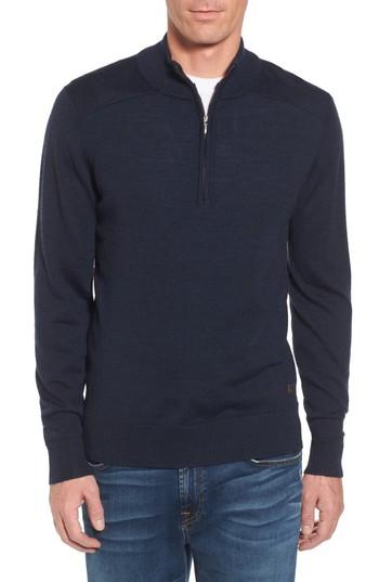 Men's Smartwool Kiva Ridge Merino Wool Blend Pullover - Blue