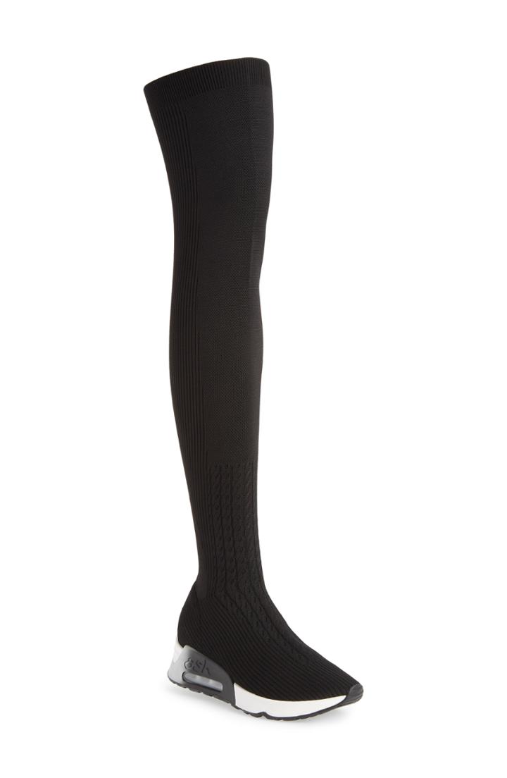Women's Ash Lola Over The Knee Sneaker Boot Eu - Black