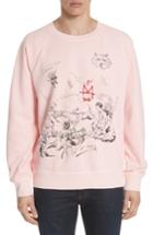 Men's Burberry Fellworth Graphic Crewneck Sweatshirt - Pink