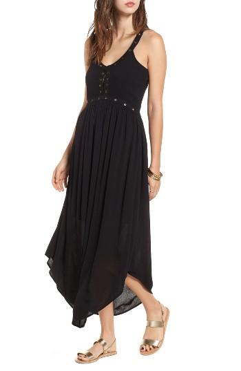 Women's Sun & Shadow Grommet Detail Maxi Dress