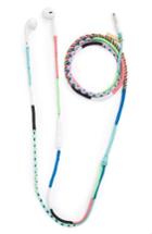 Le Pom Pom Hale Hand-wrapped Earphones, Size - Green