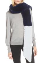 Women's Heurueh Colorblock Faux Fur Scarf, Size - Blue