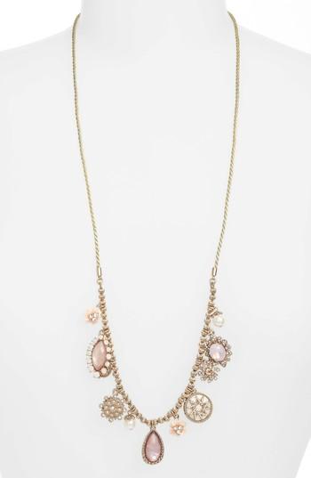 Women's Marchesa Long Adjustable Crystal Necklace With Tassels