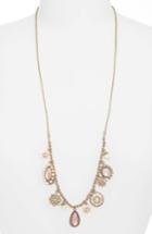Women's Marchesa Long Adjustable Crystal Necklace With Tassels