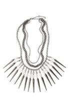 Women's Bp. Crystal & Faux Pearl Spike Necklace