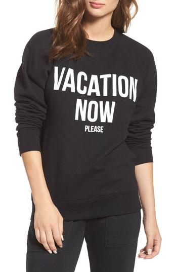 Women's Brunette The Label Vacation Now Sweatshirt - Black