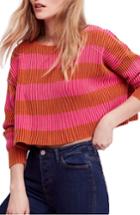 Women's Free People Just My Stripe Sweater - Pink