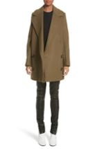 Women's Stella Mccartney 'edith' Double Breasted Wool Blend Coat Us / 40 It - Brown