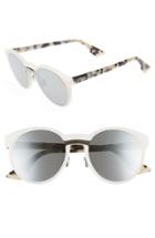 Women's Dior Onde 50mm Rounded Sunglasses - Matte White/ Havana