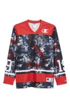Men's Champion Print Hockey Jersey - Red