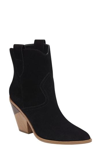Women's Marc Fisher D Sobina Western Bootie, Size 5 M - Black