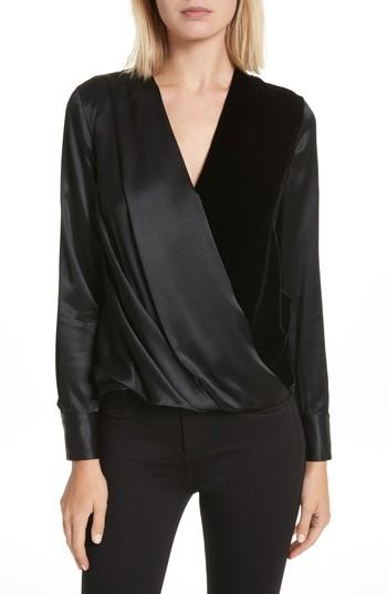 Women's Rag & Bone Victor Silk Blouse - Black