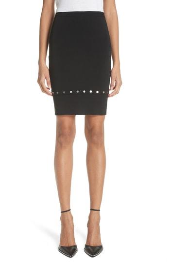 Women's Alexander Wang Snap Detail Pencil Skirt - Black