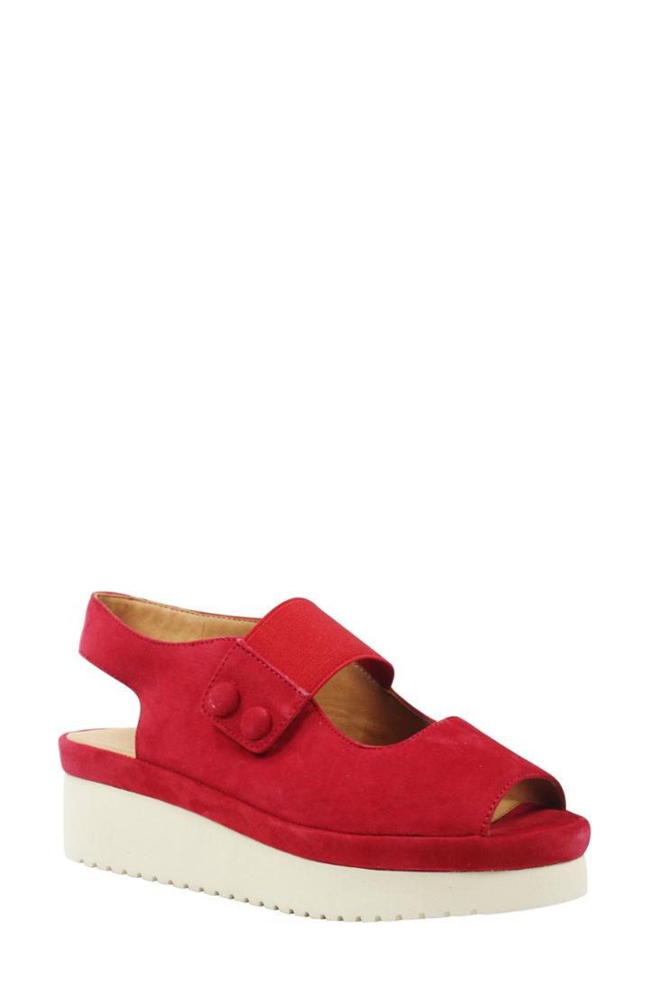 Women's L'amour Des Pieds Adalicia Platform Sandal .5 M - Red