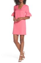Women's Trina Trina Turk Laguna Ruffle Sleeve Shift Dress - Pink