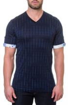 Men's Maceoo Short Sleeve V-neck Framework T-shirt (s) - Blue