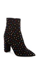 Women's Saint Laurent Betty Crystal Stud Pointy Toe Bootie Us / 36eu - Black