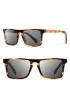 Men's Shwood 'govy 2' 52mm Polarized Sunglasses - Tortoise/ Maple Burl/ Grey