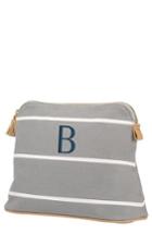Cathy's Concepts Monogram Cosmetics Bag, Size - Grey B