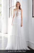 Women's Atelier Pronovias Elma Kelly Mikado A-line Gown, Size - Ivory
