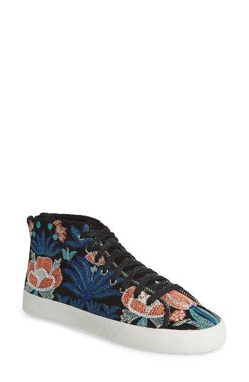 Women's Rebecca Minkoff Zaina Embroidered Sneaker .5 M - Black
