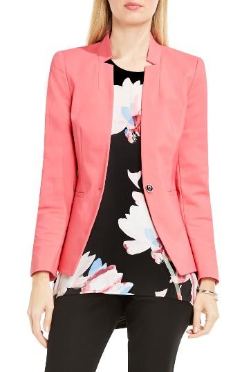 Women's Vince Camuto One-button Notch Collar Blazer - Coral