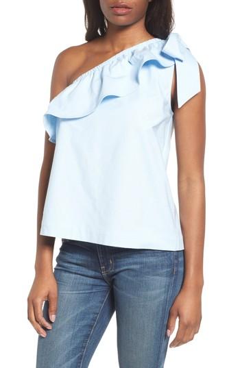 Women's Vineyard Vines One-shoulder Bow Top - Blue