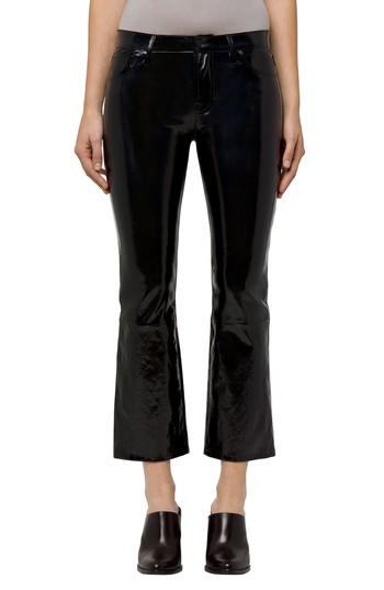 Women's J Brand Selena Crop Bootcut Patent Leather Jeans - Black