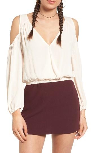 Women's Lush Cold Shoulder Blouse - Ivory