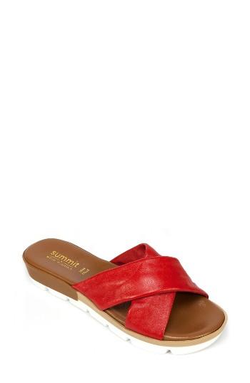 Women's Summit Floretta Platform Slide Sandal Eu - Red