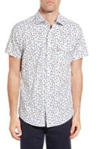 Men's Rodd & Gunn Coal Island Original Fit Print Sport Shirt, Size - White