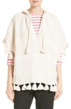 Women's Kate Spade New York Tassel Hooded Slub Cotton Poncho