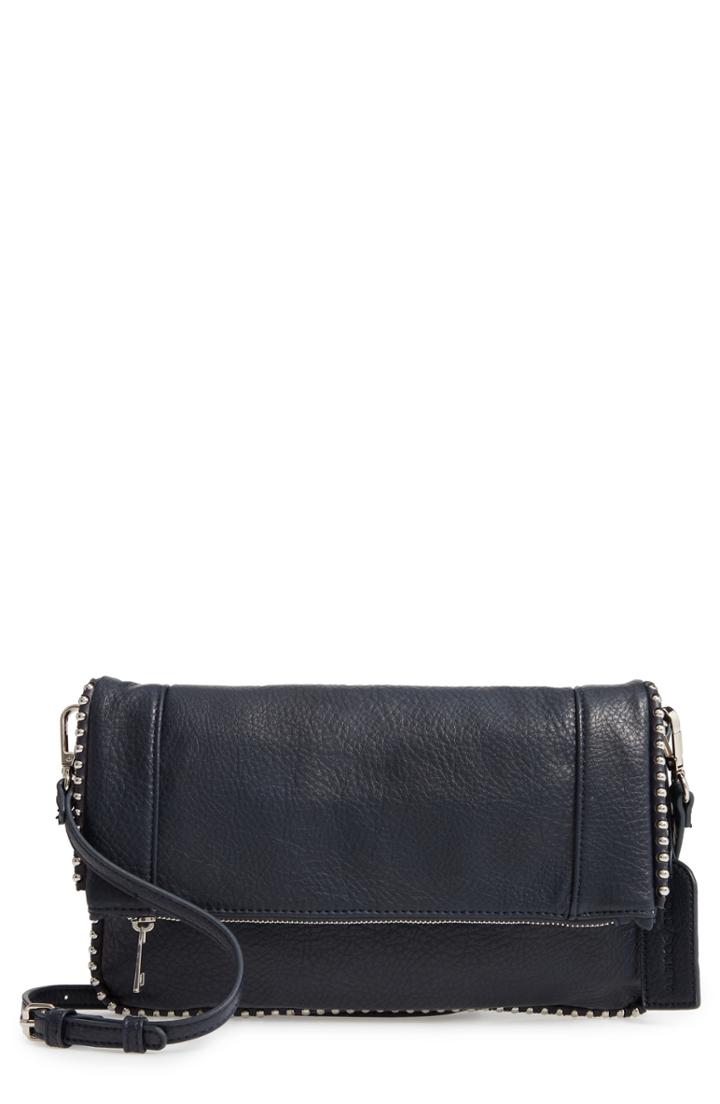 Sole Society Eytal Studded Faux Leather Clutch - Blue