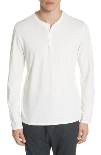 Men's Barena Venzia Fino Pima Cotton Henley - White
