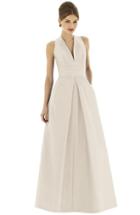 Women's Alfred Sung Dupioni A-line Gown - Beige