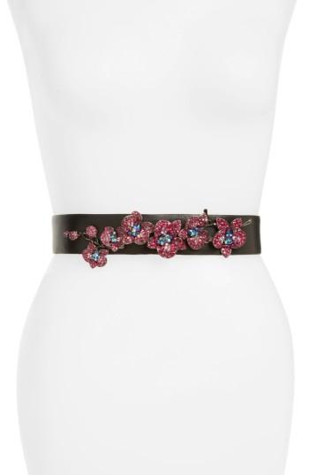 Women's Deborah Drattell Elsa Crystal Embellished Stretch Belt
