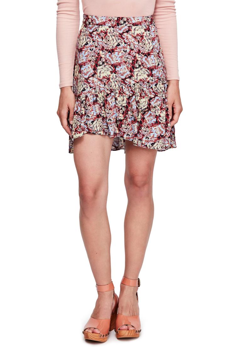Women's Free People Nadia Ruffle Miniskirt - Pink