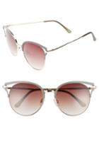 Women's Bp. 55mm Colored Round Sunglasses - Olive/ Gold