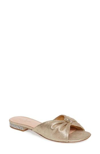 Women's Kate Spade New York Fenton Slide Sandal .5 M - Metallic