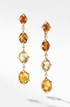 Women's David Yurman Chatelaine 18k Gold Drop Earrings With Diamonds