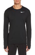 Men's Nike Running Dry Element Long Sleeve T-shirt - Black