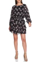 Women's 1.state Bloomsbury Floral Tiered Ruffle Dress, Size - Black